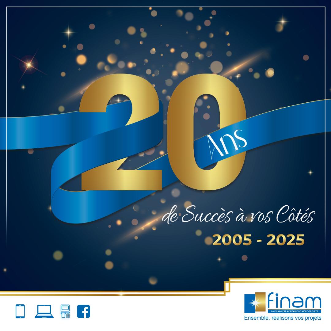 Nous célébrons les 20 ans de Finam GABON !